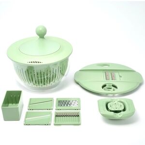 Henning Lee 10 Piece Green Kitchen Tool Set with Spinner and Slicer